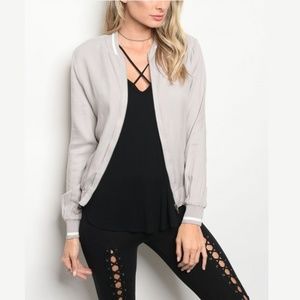 🎉SALE🎉Light Gray Bomber Jacket
